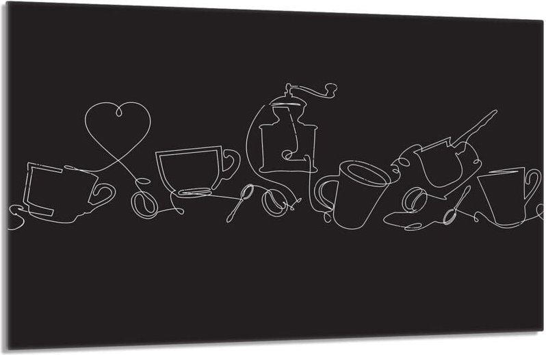 Glasschutzplatte für Herd 80x52 Schwarz