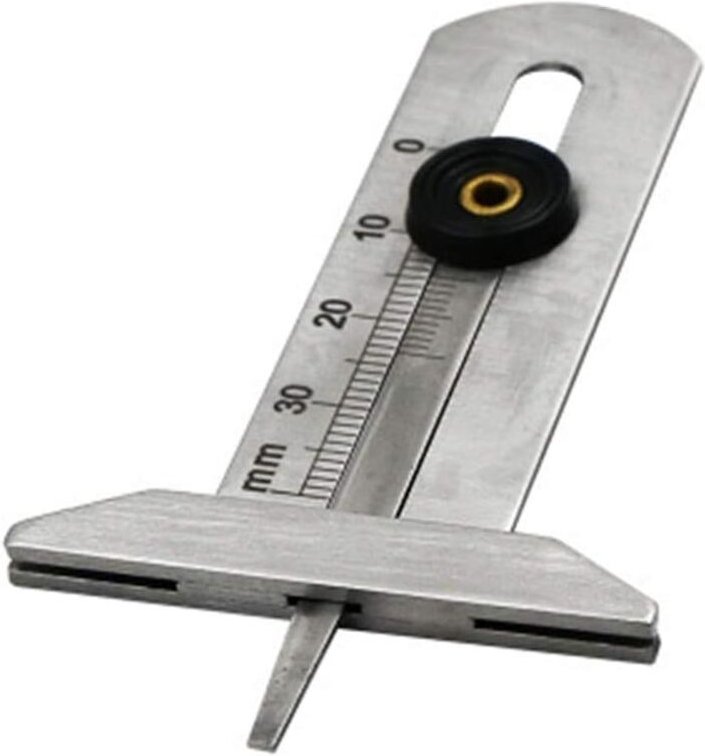 Reifentiefenmesser, tragbar, 0–30 mm, Profiltiefe, Edelstahl, Reifenmessgerät, Reifenmessschieber, Sicherheitslineal, Re...