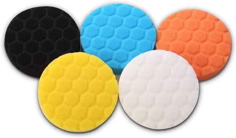Thumbnail - 5-teilige 125-mm-Polierpads für Autos, Hex Logic-Polierpad-Schwamm, Polierpad-Set für Bohrschwämme, Bohrpolierset