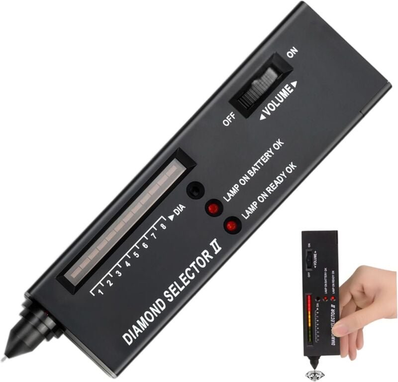 Thumbnail - Jalleria - Diamanttester, professioneller hochpräziser Diamantteststift für Schmuck, tragbares Goldtestkit zur Verfügung