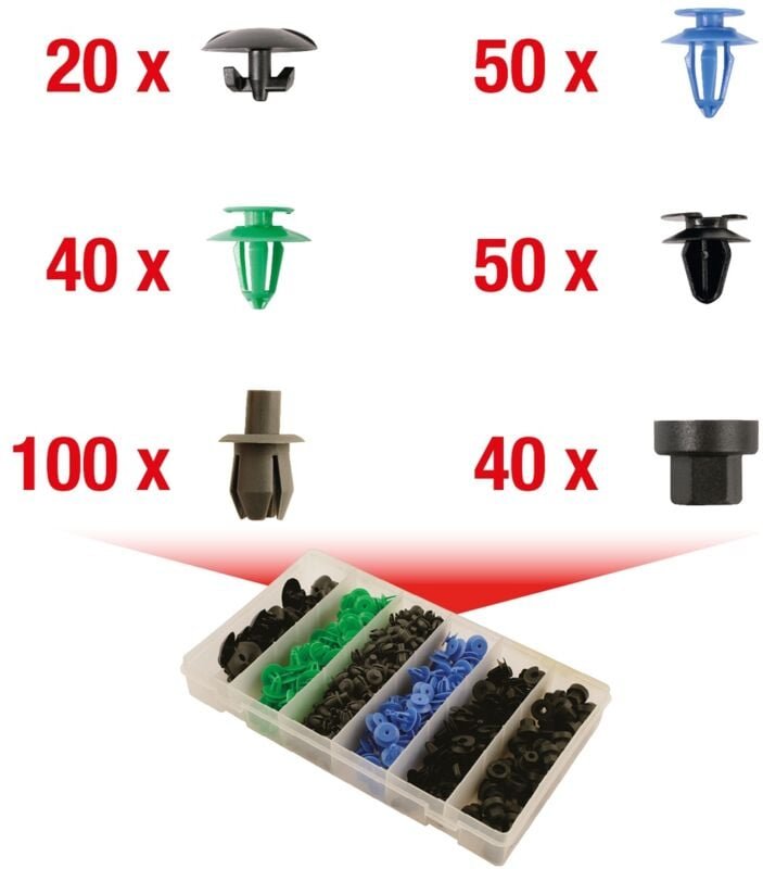 Ks Tools Befestigungs-Clip-Satz für Opel, 300-tlg