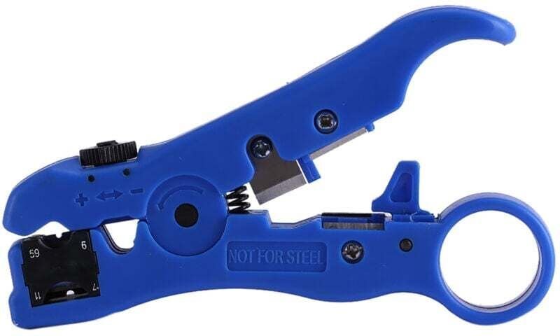 Ulisem Rotierender Koaxialkabelschneider, Abisolierwerkzeug für RG59-, RG6-, RG7-, RG11-Kabel