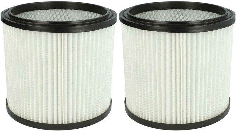 2x Faltenfilter kompatibel mit Aqua Vac Ineal 3100, 4100 Staubsauger - Patronenfilter, Weiß - Vhbw