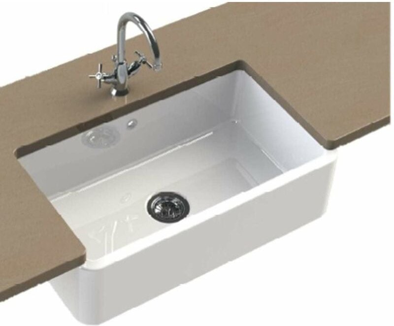 Blanco - Villae Farmhouse - Keramikspüle, 80x46 cm, strahlend Weiß 525163