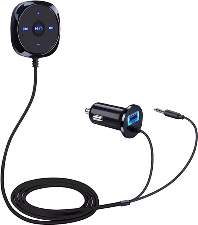 Bluetooth Car Kit, BC20 Bluetooth Freisprecheinrichtung Car Audio Adapter Bluetooth Autoempfänger mit USB-Ladegerät für ...