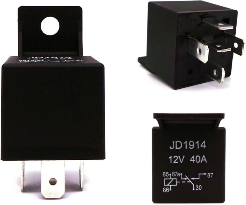 2 Stück Universalrelais 5-polig 12V 40A