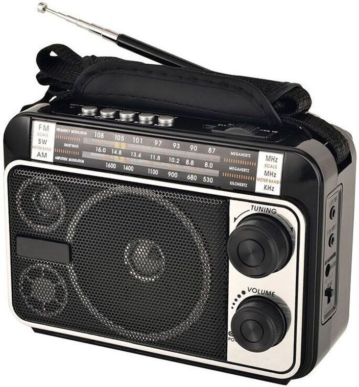 AM/FM/SW1/SW2 Transistorradio, AC- oder batteriebetriebenes Radio mit bestem Empfang, großer Lautsprecher, von DEBUNS