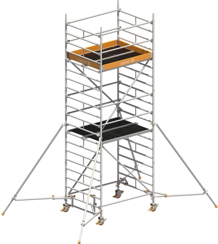 Layher Rollgerüst Uni Kompakt P2 mit Gerüststützen 6,20m AH