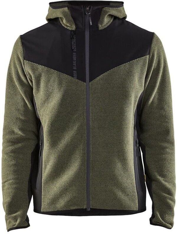 Thumbnail - BLAKLADER Softshell Strickjacke - Dunkelgrün/Schwarz - 594025364199S