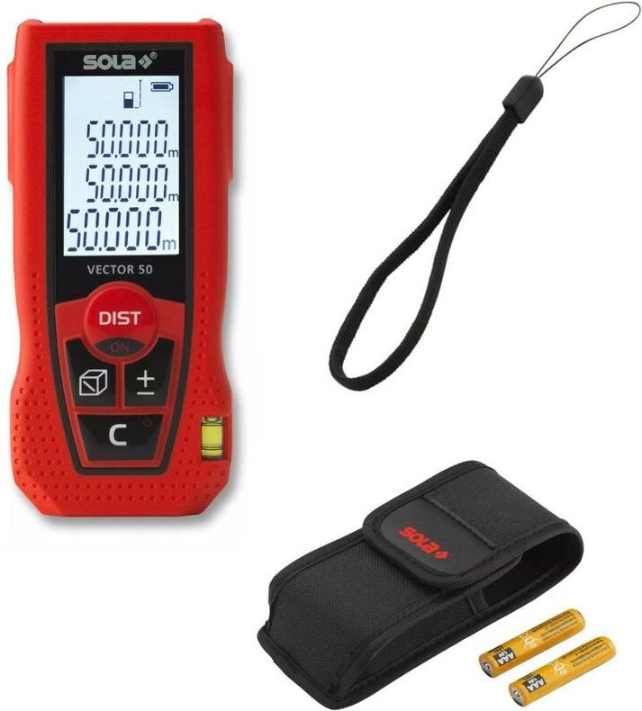 Sola - Laser Entfernungsmesser Lasermesser Messer vector 50 Gürteltasche 71024101