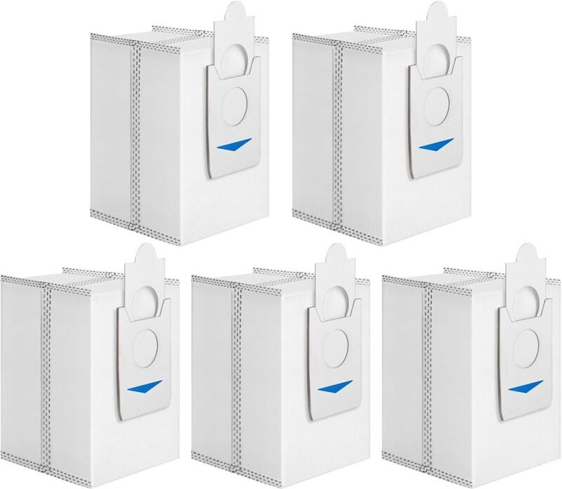 5er-Pack antibakterielle Staubsaugerbeutel, Zubehör für ECOVACS DEEBOT X2 Omni, X5 Omni, T30S, Ersatzteile für Staubbeut...