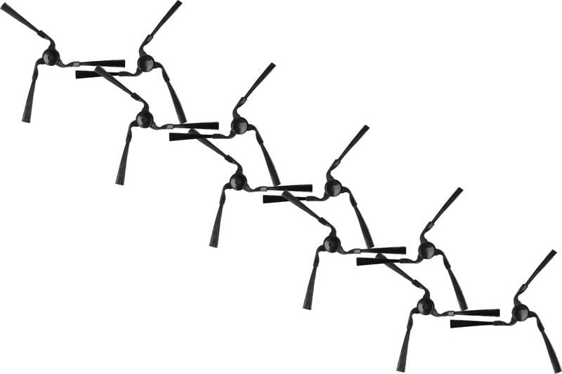 10x Seitenbürste Ersatz für Yujin Roboter P034, P035 für Saugroboter - Reinigungsbürsten Set, links/rechts, schwarz - Vh...