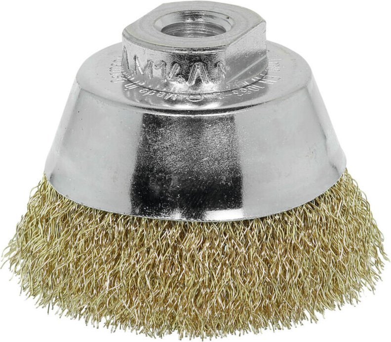 Lessmann ® - Lessmann Topfbürste Stahldraht, vermessingt 0,30 mm, Bürsten-⌀ 60 mm