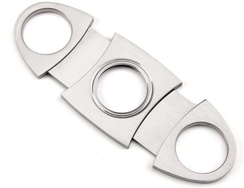 Zigarrenschneider, klassischer Zigarrenschneider aus Edelstahl, Doppelklingen-Zigarrenschneider, Zigarrenwerkzeuge,