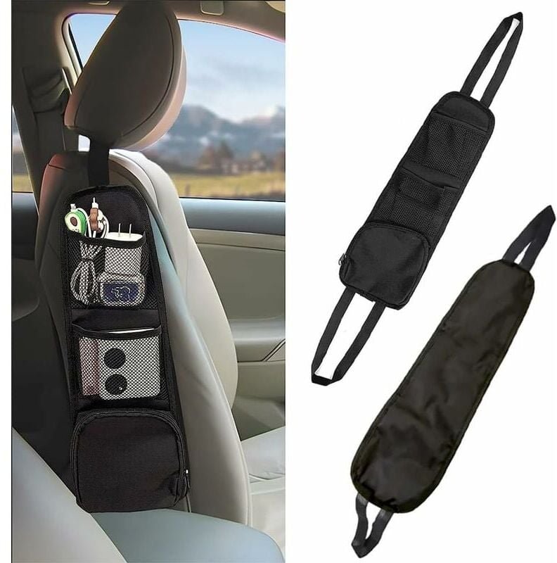 Thumbnail - Lntyq - 2 Stück Auto-Seitenaufbewahrung, Autositz-Seiten-Organizer, Multifunktions-Autositz-Aufhängetasche, Autositz-Auf...
