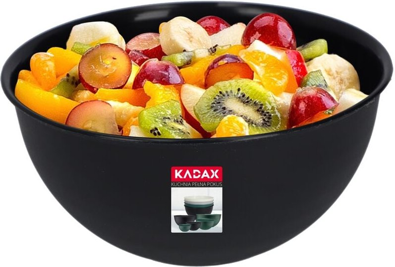 Kadax - Schüssel aus Kunststoff, Salatschüssel, Rührschüssel, 5L, anthrazit