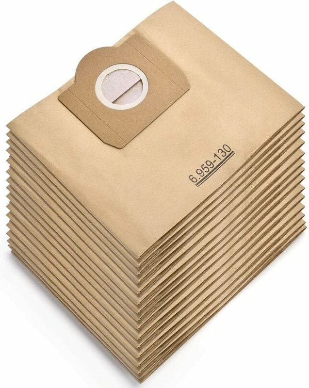 15 Stück Staubsaugerbeutel für Karcher 6.959-130.0 WD3 WD3P MV3 Ersatz-Papierfilterbeutel für Nass- und Trockensauger, B...