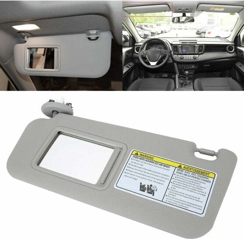KZQ Sonnenblende für Toyota RAV4 2006, OEM Standard ABS, Grau, linke Fahrerseite, 74320-42501-B2