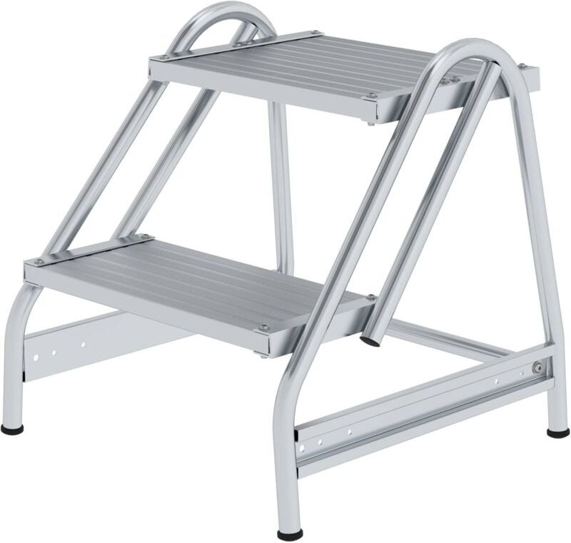 Günzburger Steigtechnik - Arbeitspodest einseitig begehbar Aluminium geriffelt 2 Stufen - 050050