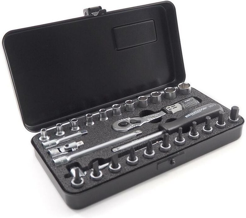 Matador - Steckschlüssel-Satz m, 6-kt., 28-tlg., 6,3 mm (1/4'): 4-13 m