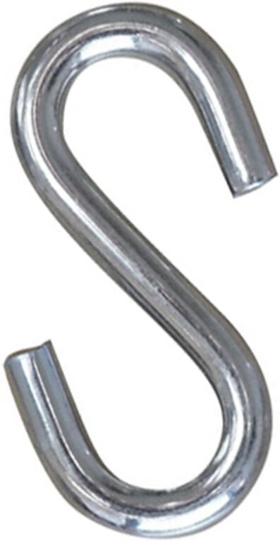 Blister mit 4 verzinkten E-förmigen Haken 25 mm