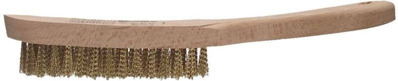 Drahtbürste Messing 3-reihig Holzkörper Drahtbürsten