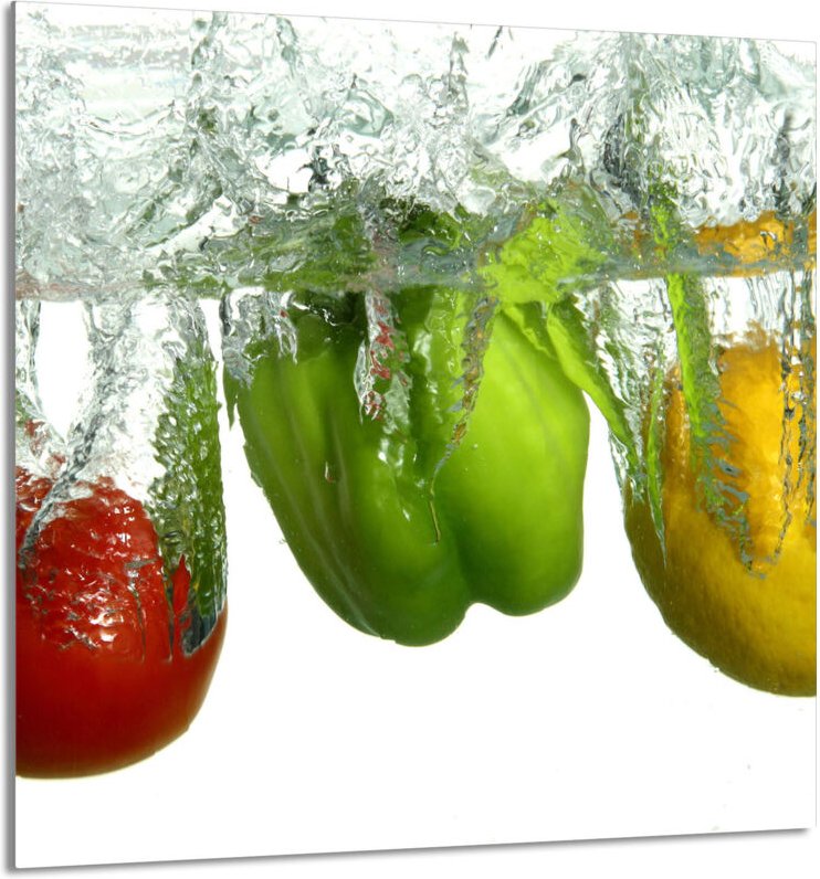 GLASPLATTE FÜR KÜCHE 60x65 Paprika