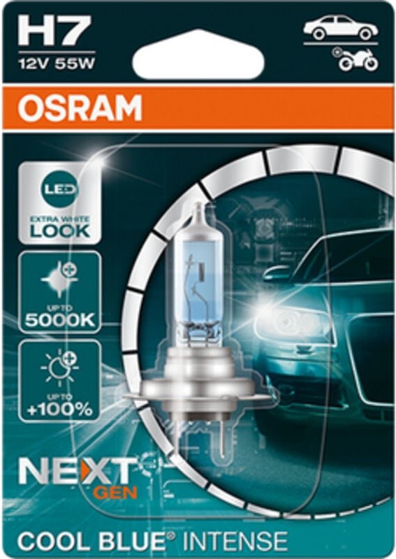 Osram COOL BLUE INTENSE H7 55W PX26d 12V (64210CBN-01B)
