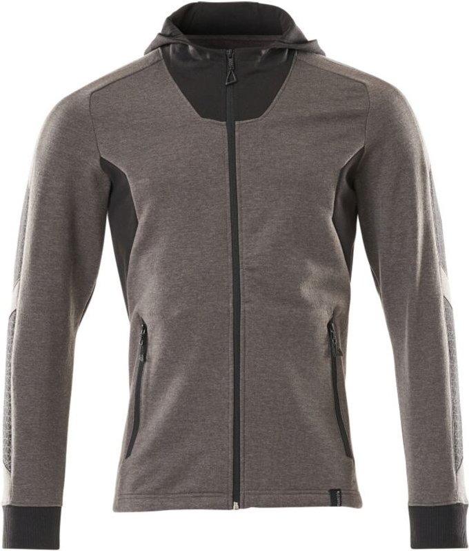 Mascot Kapuzensweatshirt ACCELERATE mit Reißverschluss, moderne Passform Gr.XL dunkelanthrazit/schwarz