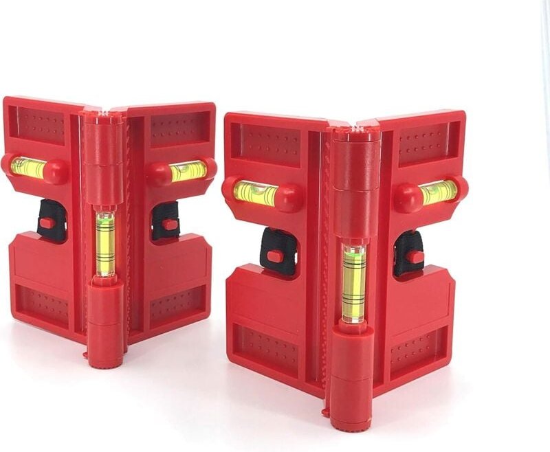 Ding King Magnetisches Pfosten-Wasserwaage-Werkzeug, 2er-Pack, zum Aufbewahren zusammenklappbar