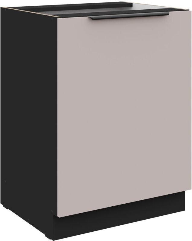 Thumbnail - Küchen Preisbombe - Küchen Unterschrank 60 cm Küche arona Kaschmir beige matt + Schwarz matt Küchenzeile Küchenblock Küc...