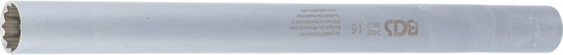 Bgs Technic - Zündkerzen-Einsatz Zwölfkant, extra lang Antrieb Innenvierkant 10 mm (3/8') sw 16 mm