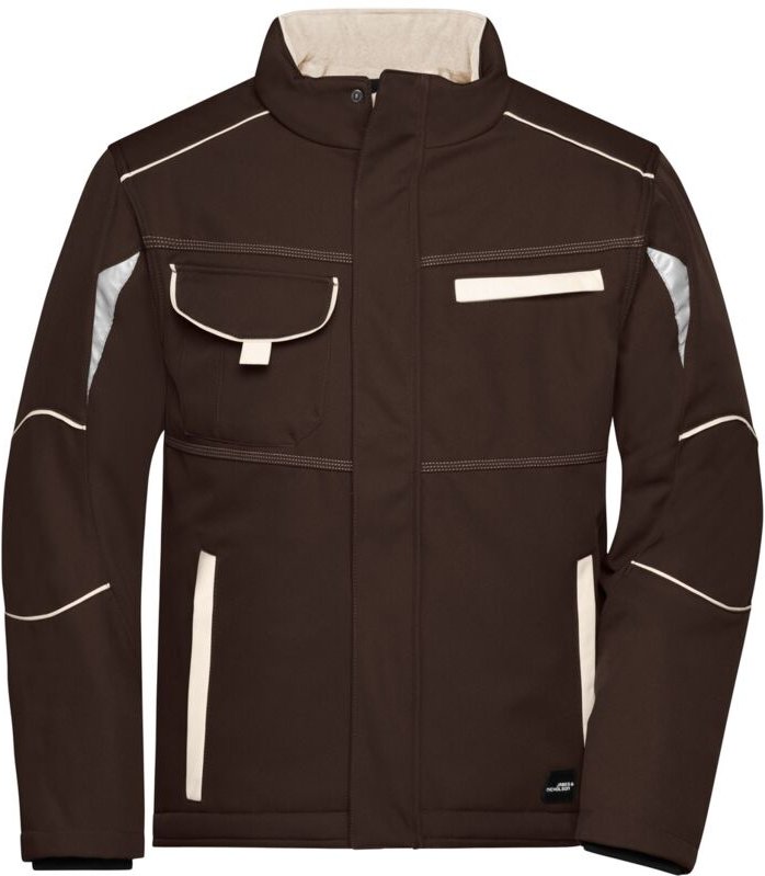 James&nicholson - Softshelljacke mit warmem Innenfutter JN853 Gr. 4XL brown/stone