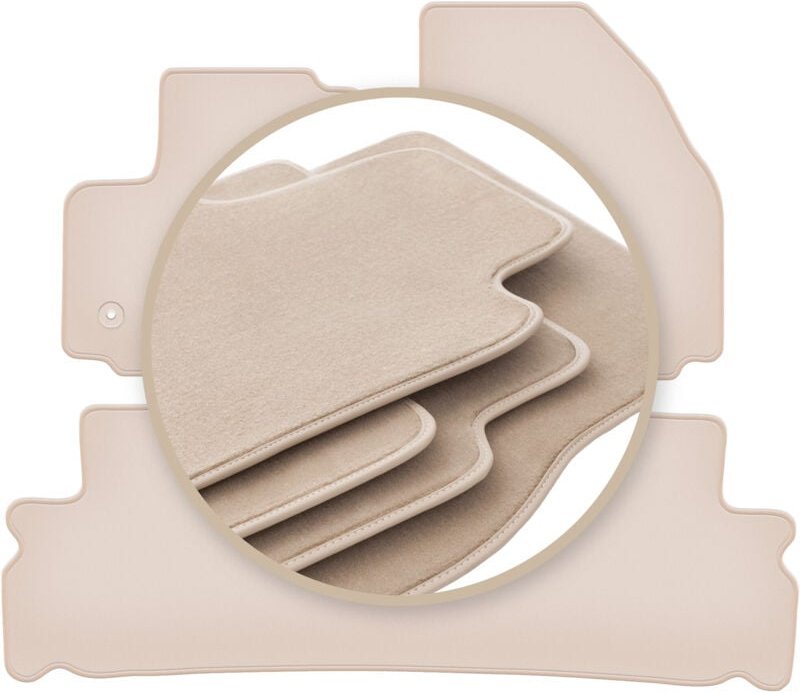 Beige PREMIUM-Matten für: Ford S-MAX MK1 Minivan 2012-2015