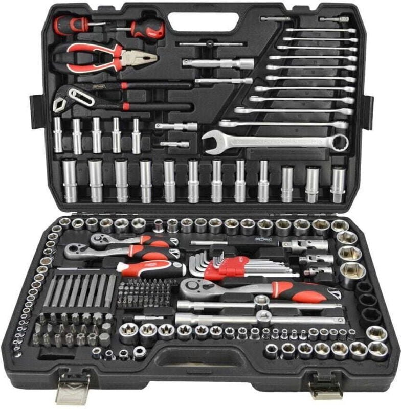 AWTOOLS SCHLÜSSELSATZ 225-teilig 1/2""/3/8""/1/4"" BLACK LINE