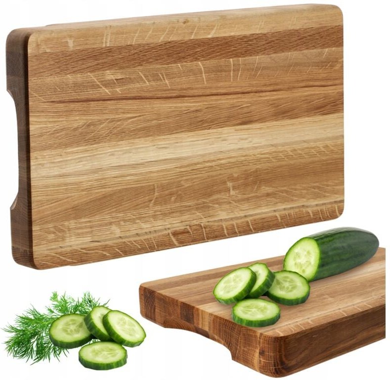 Schneidebrett Kadax 45x30 Block aus Eichenholz groß