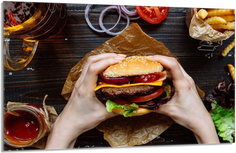 Glasschutzplatte für den Herd 80x52 Hamburger