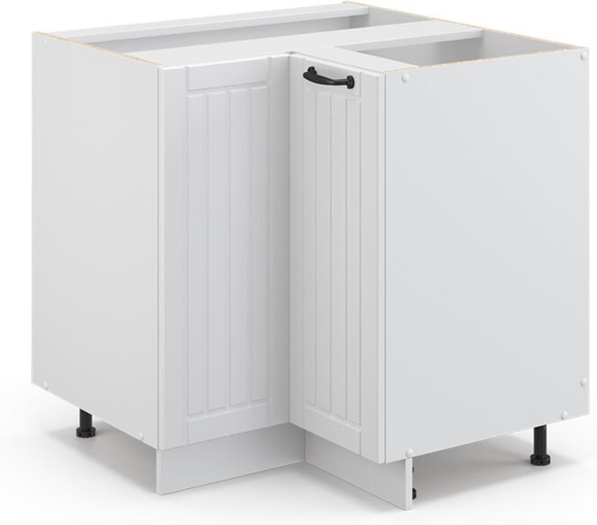 Vicco - Eckunterschrank Fame-Line, Weiß Landhaus, 80.5 cm ohne Arbeitsplatte