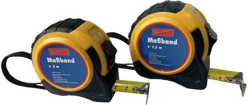 Maßband-Set 7,5 und 5 m mit Einrast-Funktion Taschenbandmaß - Trendline