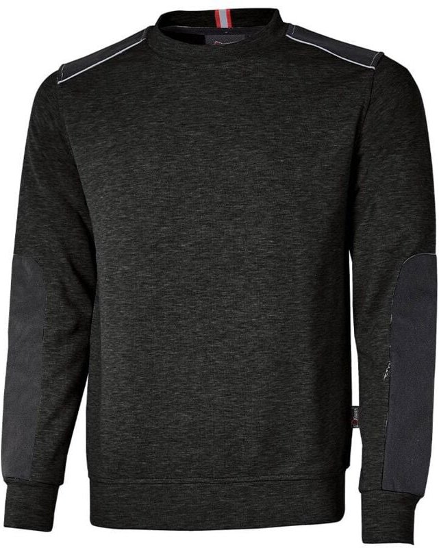 Arbeits-Sweatshirt mit Rundhalsausschnitt, gebürstet RYKE - Schwarz 3XL