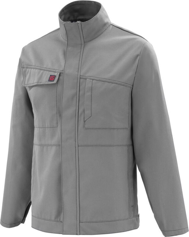 Jacke Jaspe Baumwolle/Polyester Grau Stahl S