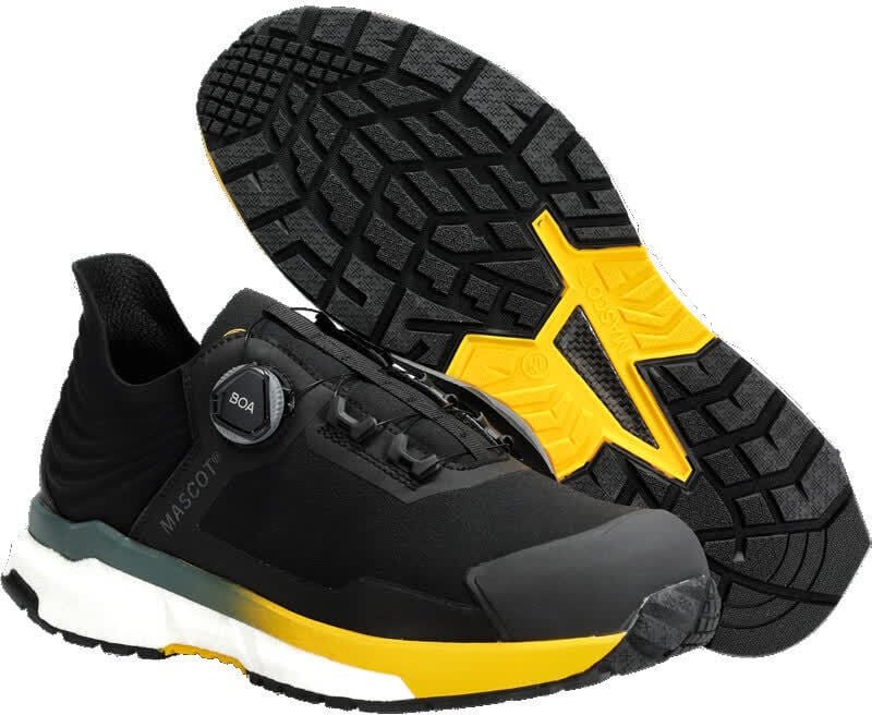 Footwear customized Sicherheitshalbschuh F1680-704 S3S Gr. 42 black/sunflower yellow - Mascot