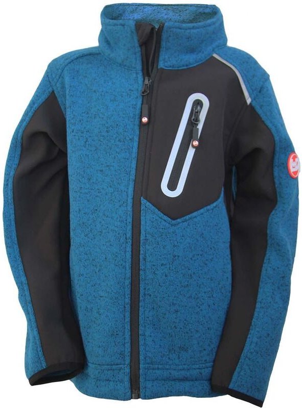 Thumbnail - Skara Strickjacke petrol/Schwarz meliert Größe l