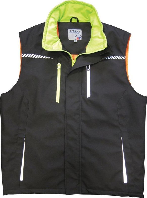 Herren Berufsweste Terrax Workwear Gr.M schwarz/limette