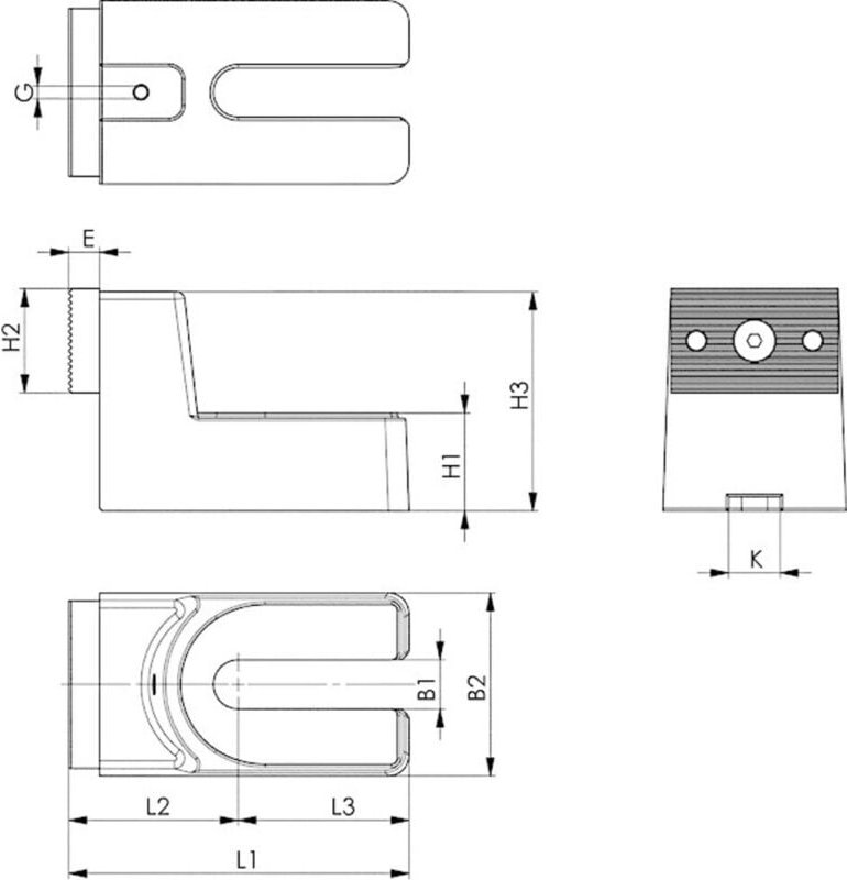 Seitliche Abdeckung für T-Nuten 6486AS 16mm - AMF