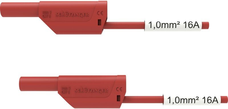 Schützinger VSFK 8500 / SIL1 / 200 / RT Sicherheits-Messleitung 4 mm-Stecker 4 mm-Stecker 200.00 cm