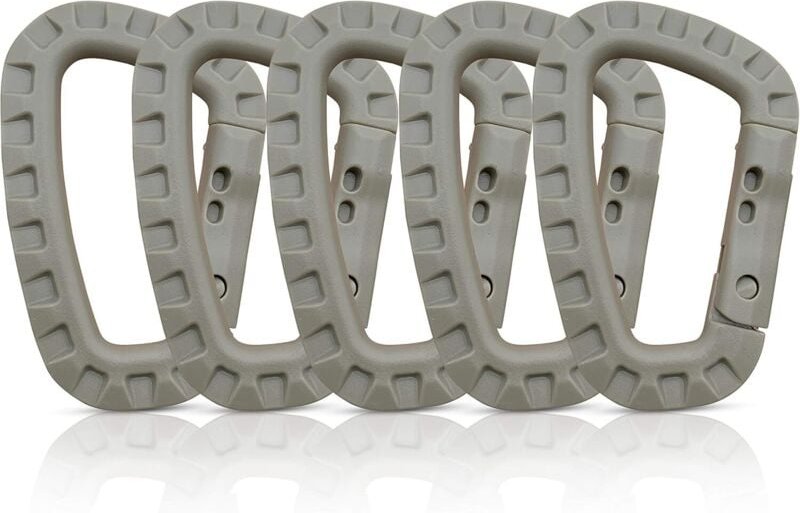 Thumbnail - Stück Karabiner, Kunststoffkarabiner, taktischer Karabiner, Militärkarabiner, Premium-Hartplastikkarabiner, robust, mult...