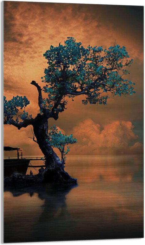 Glasschneidebrett 30x52 Baum