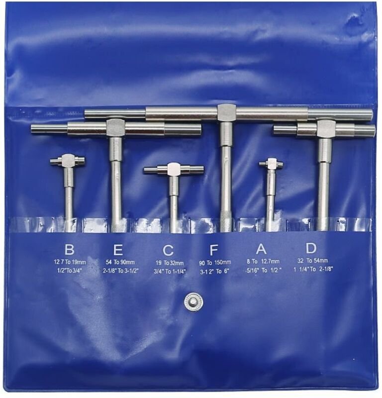 Teleskop-Messgerät-Set, Innenmikrometer, Innenmessgerät – 6-teilig, verstellbarer Innendurchmesser, Teleskop-Messgerät, ...