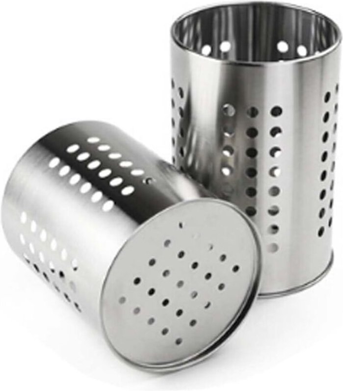 Tigrezy - Küchenutensilientopf, 2 Stück, Küchenutensilienhalter, Besteckhalter, vertikale Abtropffläche, Utensilien-Aufb...